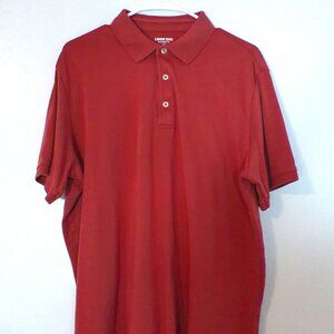 Lands’ End Red Polo Shirt Men’s L Tall 42-44 Tailored Fit Short Sleeve Classic